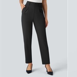 HALARA Black Tailored Trousers Ankle Length